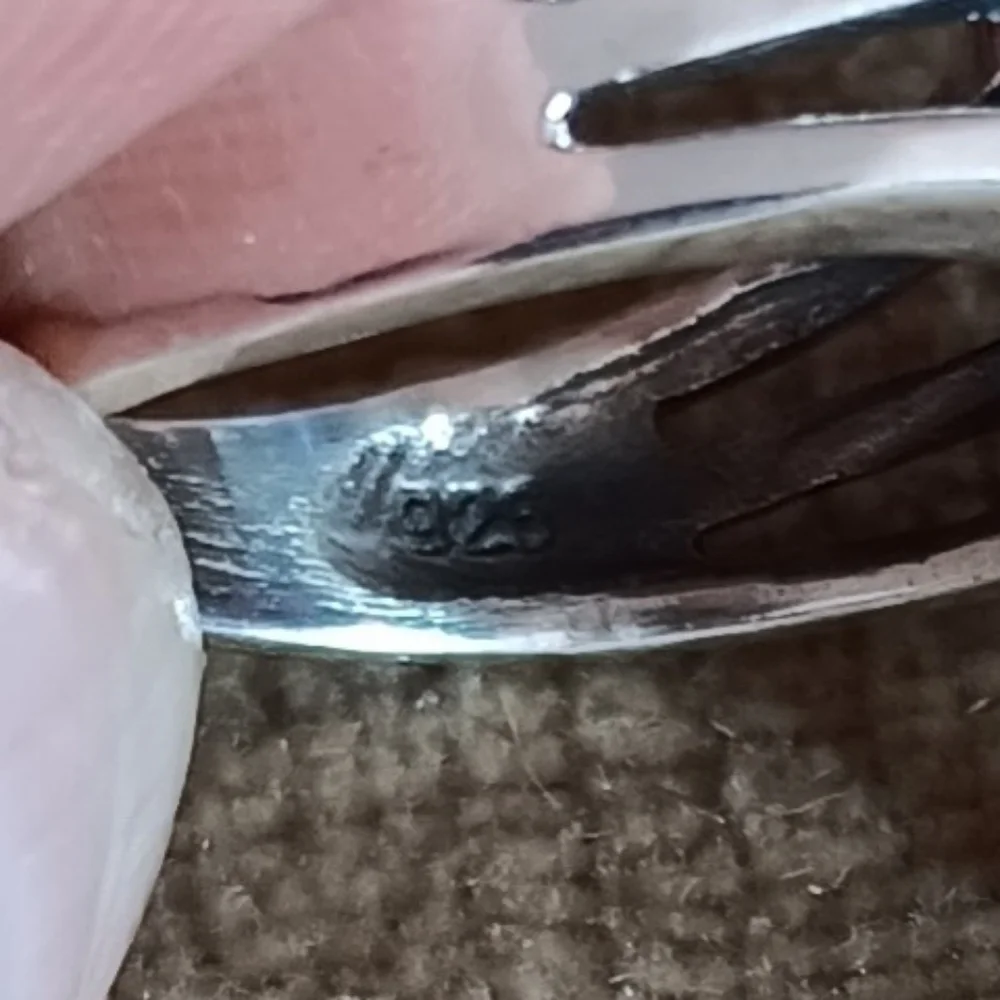 925 Silver Purple Crystal Ring